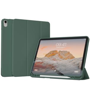 Accezz Smarte Klapphülle aus Silikon Apple iPad Air 11 Zoll (2026) M4 / (2025) M3 / (2024) M2 / Air 5 (2022) / Air 4 (2020) - Dunkelgrün