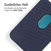 Accezz Lederkartenhalter - Geeignet für MagSafe und Qi2 - Nightfall Blue