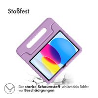Accezz SchutzHülle mit Handgriff kindersicher Apple iPad 11 (2025) 11 Zoll A16 / iPad 10 (2022) 10.9 Zoll - Lila