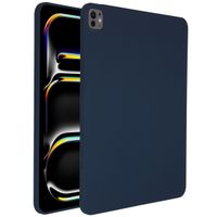 Accezz Liquid Silicone Back Cover mit Stifthalter Apple iPad Pro 13 (2025) M5 / (2024) M4 - Dunkelblau