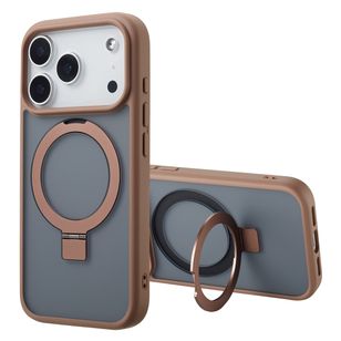 Accezz Ring Stand Backcover mit MagSafe Apple iPhone 17 Pro - Braun