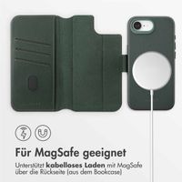 Accezz 2-in-1 Klapphülle aus Leder mit MagSafe Apple iPhone 17e / 16e - Cedar Green