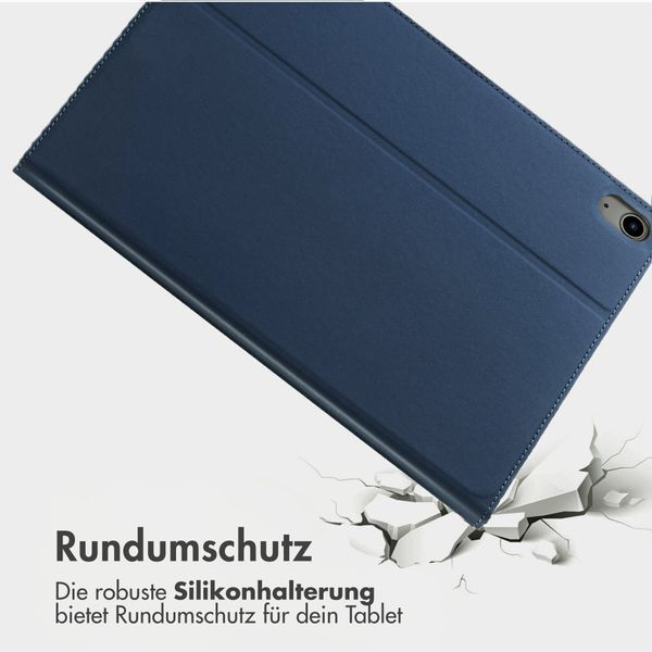 Accezz Classic Klapphülle Apple iPad 11 (2025) 11 Zoll A16 / iPad 10 (2022) 10.9 Zoll - Dunkelblau
