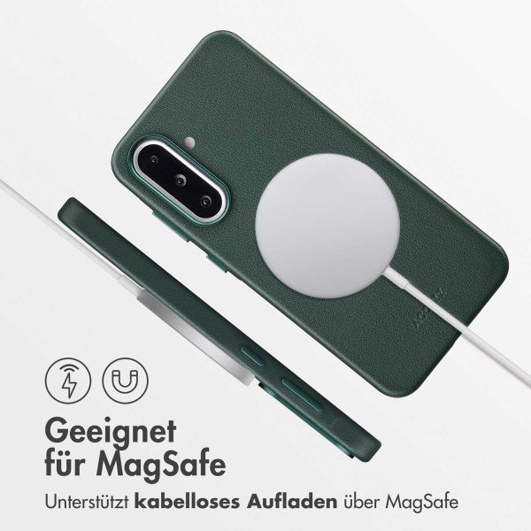 Accezz MagSafe Leather Backcover Samsung Galaxy A36 / A56 - Cedar Green