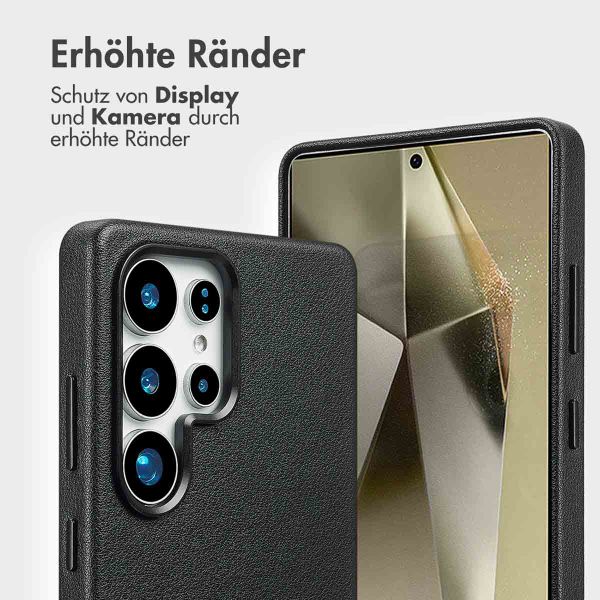 Accezz 2-in-1 Klapphülle aus Leder mit MagSafe Samsung Galaxy S25 Ultra - Onyx Black