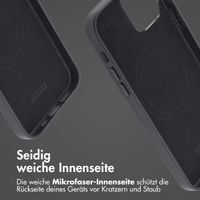 Accezz MagSafe Leather Backcover Apple iPhone 12 (Pro) - Onyx Black