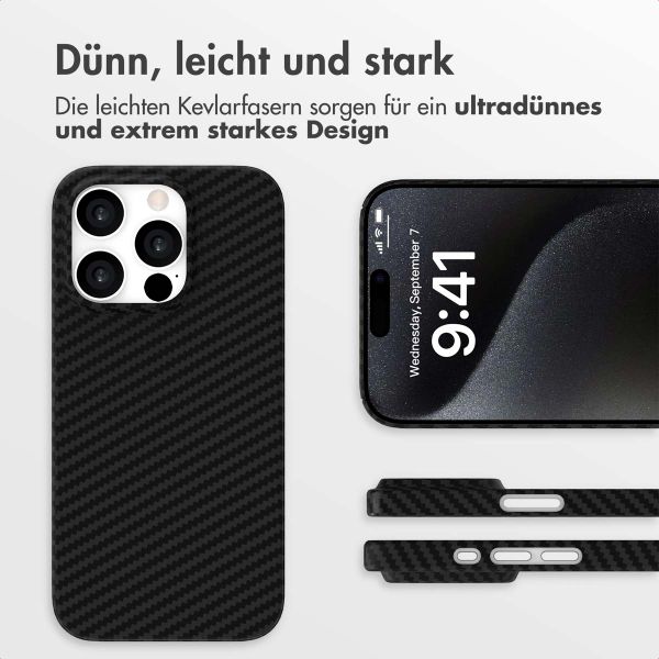 Accezz MagSafe Kevlar® Hülle Apple iPhone 15 Pro - Schwarz