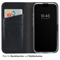 Selencia Echtleder Klapphülle Apple iPhone 16 Plus - Schwarz