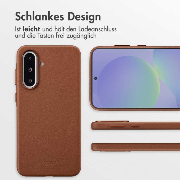 Accezz MagSafe Leather Backcover Samsung Galaxy A36 / A56 - Sienna Brown