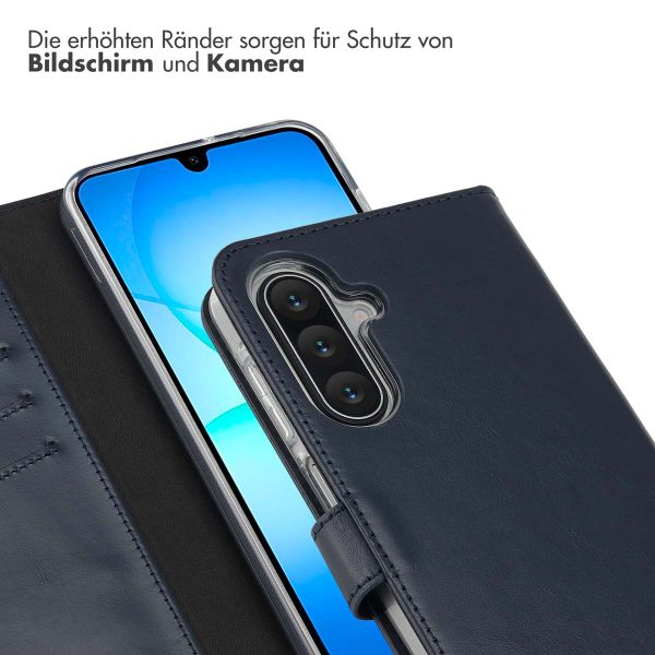 Selencia Echtleder Klapphülle Samsung Galaxy A18 (4G) / A17 (4G/5G) - Blau