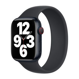 Apple Silikon Solo Loop für  Apple Watch | 44/45/46/49 mm - Größe 3 - Midnight