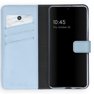 Selencia Echtleder Klapphülle Samsung Galaxy S21 Plus - Air Blue
