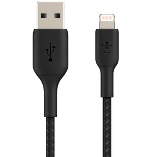 Belkin BoostCharge Pro Braided Lightning auf USB-A Kabel - 2 Meter - Schwarz
