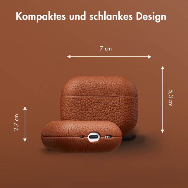 Accezz Echtleder Case  Apple Airpods Pro 3 - Cognac