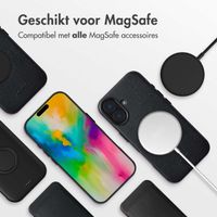 Accezz Echtleder Hülle + MagSafe Wallet Apple iPhone 16 - Onyx Black