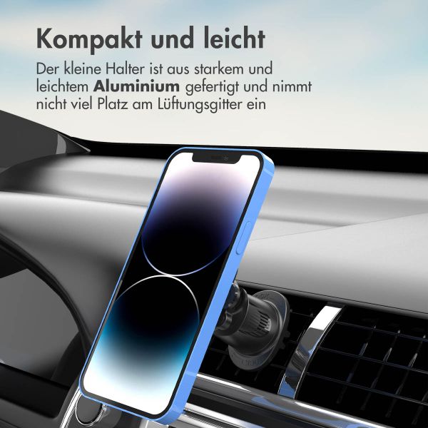 Accezz EasyLock Handyhalterung Auto - Inklusive Hülle für das Apple iPhone 14 Pro - Lüftungsgitter -  360 Grad drehbar - Schwarz