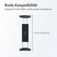 Accezz Tablet halterung Auto - Armaturenbrett und Windschutzscheibe - Verstellbar - Universal - Schwarz