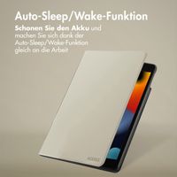 Accezz Classic Klapphülle Apple iPad 9 (2021) 10.2 Zoll / iPad 8 (2020) 10.2 Zoll / iPad 7 (2019) 10.2 Zoll - Greige