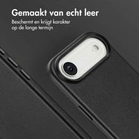 Accezz Echtleder Hülle + MagSafe Wallet Apple iPhone Air - Onyx Black