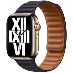 Apple Leather Link Armband für  Apple Watch | 44/45/46/49 mm - Größe M/L - Ink