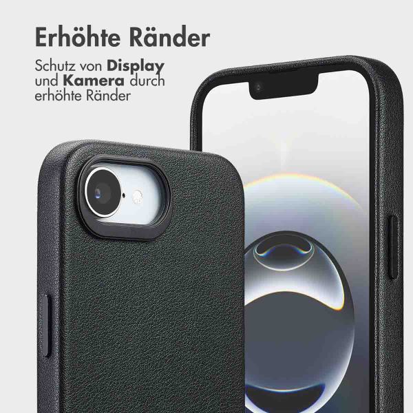 Accezz 2-in-1 Klapphülle aus Leder mit MagSafe Apple iPhone 17e / 16e - Onyx Black