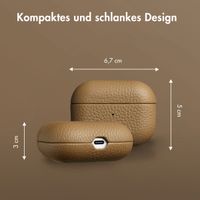 Accezz Echtleder Case  Apple Airpods Pro - Taupe