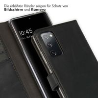 Selencia Echtleder Klapphülle Samsung Galaxy S20 FE - Schwarz