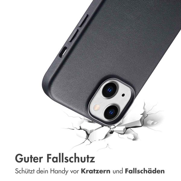 Accezz MagSafe Leather Backcover Apple iPhone 14 - Onyx Black