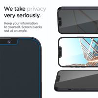 Spigen GLAStR Privacy EZ Fit Displayschutzfolie + Applicator - 2er-Pack Apple iPhone 13 / 13 Pro