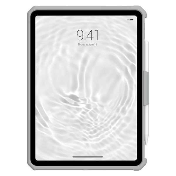 UAG Scout Healthcare backcover mit Ständer und Strap in fabrikverpackung für das Apple iPad 11 (2025) 11 Zoll A16 / iPad 10 (2022) 10.9 Zoll - Weiß / Grau