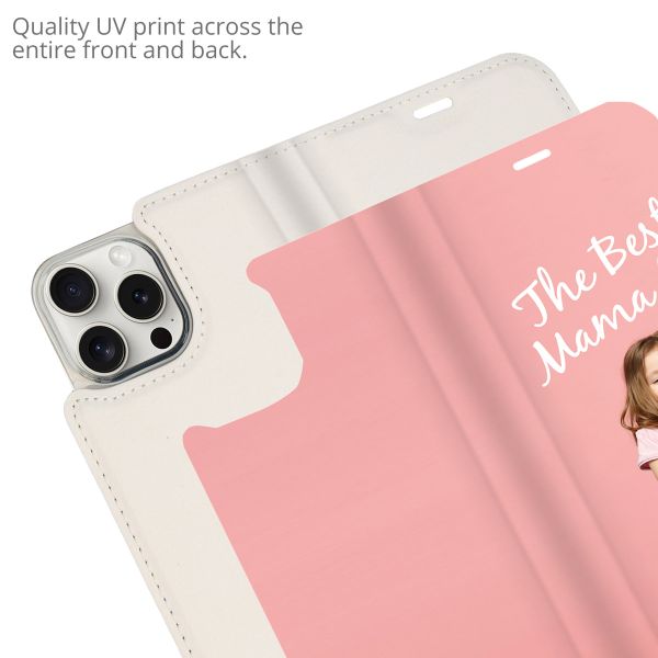 Gestalte deine eigene Compact Gel Klapphülle Apple iPhone 15 - Weiß