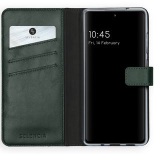 Selencia Echtleder Klapphülle Samsung Galaxy S20 FE - Grün