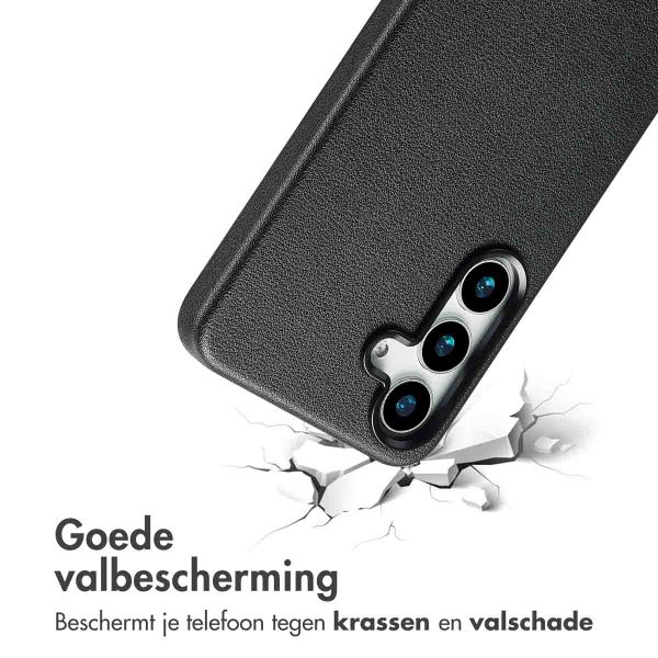 Accezz Echtleder Hülle + MagSafe Wallet Samsung Galaxy S25 - Onyx Black