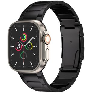 Accezz Mattes Titanstahlarmband für Apple Watch | 44/45/46/49 mm - Schwarz