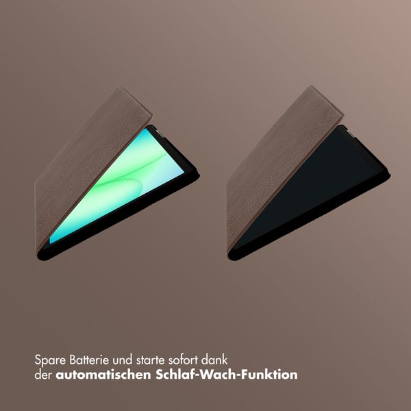 Selencia Riva Klapphülle Samsung Galaxy Tab A11 Plus - Mocha Brown