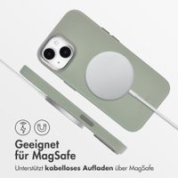 Accezz MagSafe Leather Backcover Apple iPhone 15 - Light Grey
