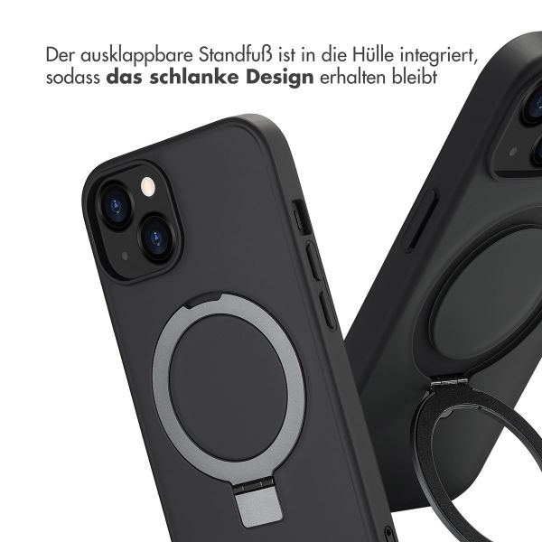 Accezz Ring Stand Backcover mit MagSafe Apple iPhone 14 - Schwarz