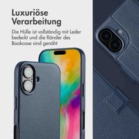 Accezz 2-in-1 Klapphülle aus Leder mit MagSafe Apple iPhone 16 - Nightfall Blue