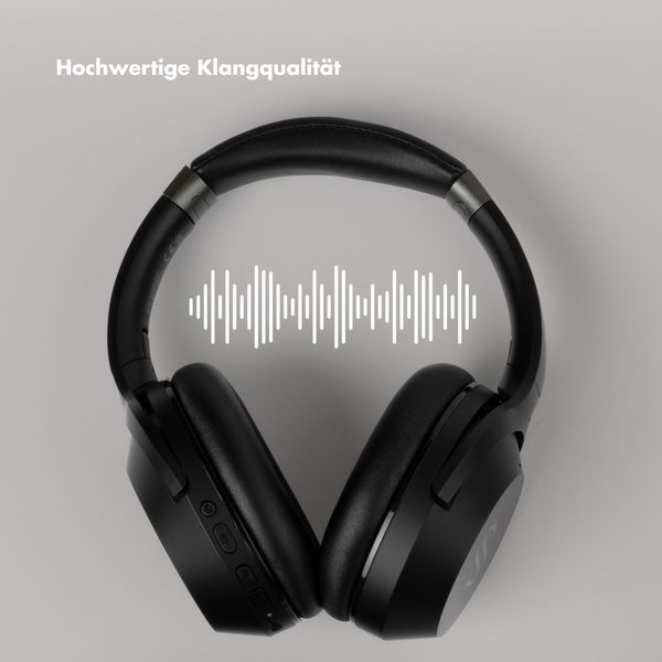 Selencia Urban Play Kabellose Kopfhörer - Aktive Geräuschunterdrückung - Mit Aufbewahrungstasche - Midnight Black