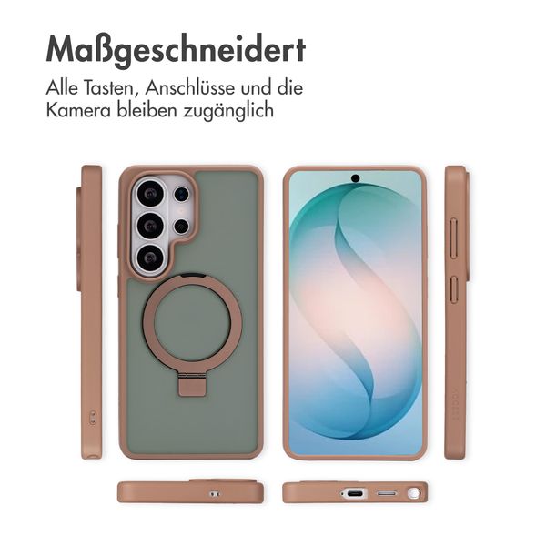 Accezz Ring Stand Backcover mit MagSafe Samsung Galaxy S26 Ultra - Braun