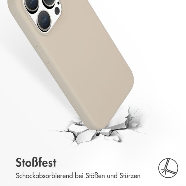 Accezz Liquid Silikoncase mit MagSafe Apple iPhone 15 Pro - Stone