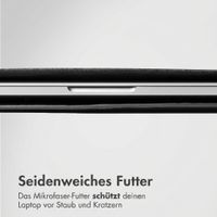 Accezz Leder Laptop Hülle 13 Zoll - Laptop Sleeve - Schwarz