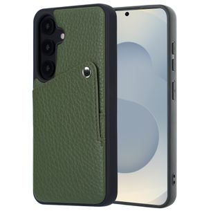 Selencia Riva Back Cover mit Kartenfach Samsung Galaxy S25 / S24 - Sage Green