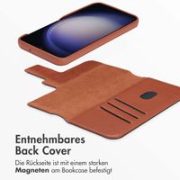 Accezz 2-in-1 Klapphülle aus Leder mit MagSafe Samsung Galaxy S23 - Sienna Brown