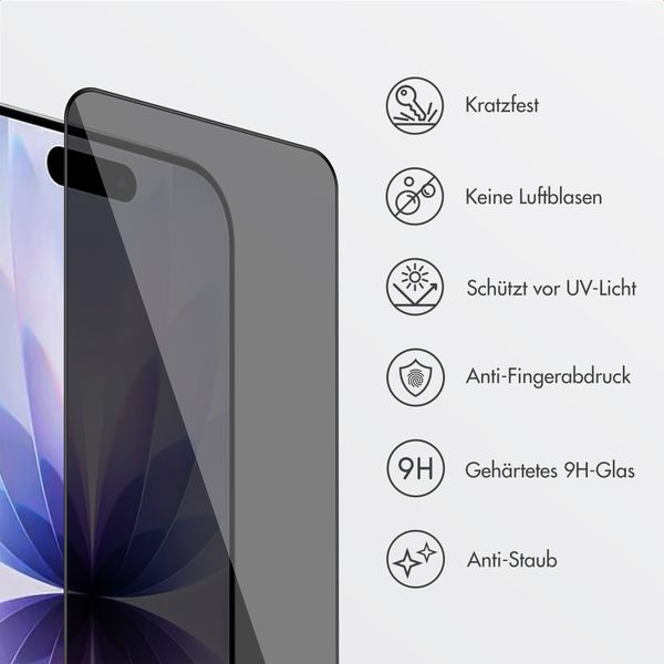 Accezz Sichtschutz-Schutzglas mit Applikator Apple iPhone 17