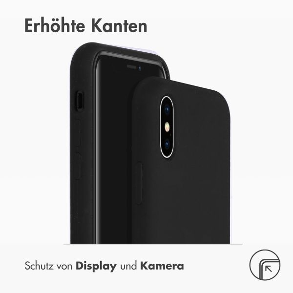 Accezz Liquid Silikoncase Apple iPhone X / Xs - Schwarz