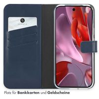 Selencia Echtleder Klapphülle Google Pixel 9A - Blau