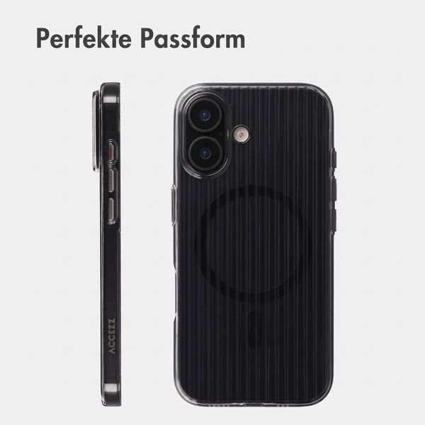 Accezz Lite Backcover mit MagSafe | Fluted | Apple iPhone 17 - Glossy Black