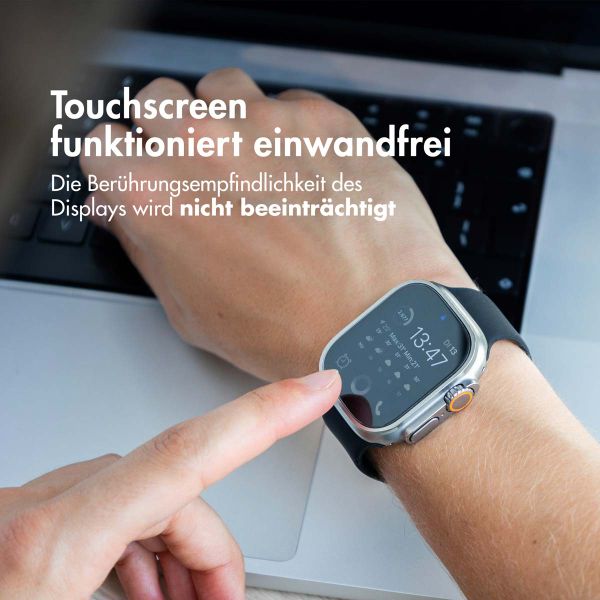 Accezz Displayschutz aus gehärtetem Glas mit Applikator Apple Watch Ultra 1 / 2 / 3 - 49 mm