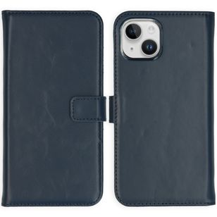Selencia Echtleder Klapphülle Apple iPhone 15 - Blau